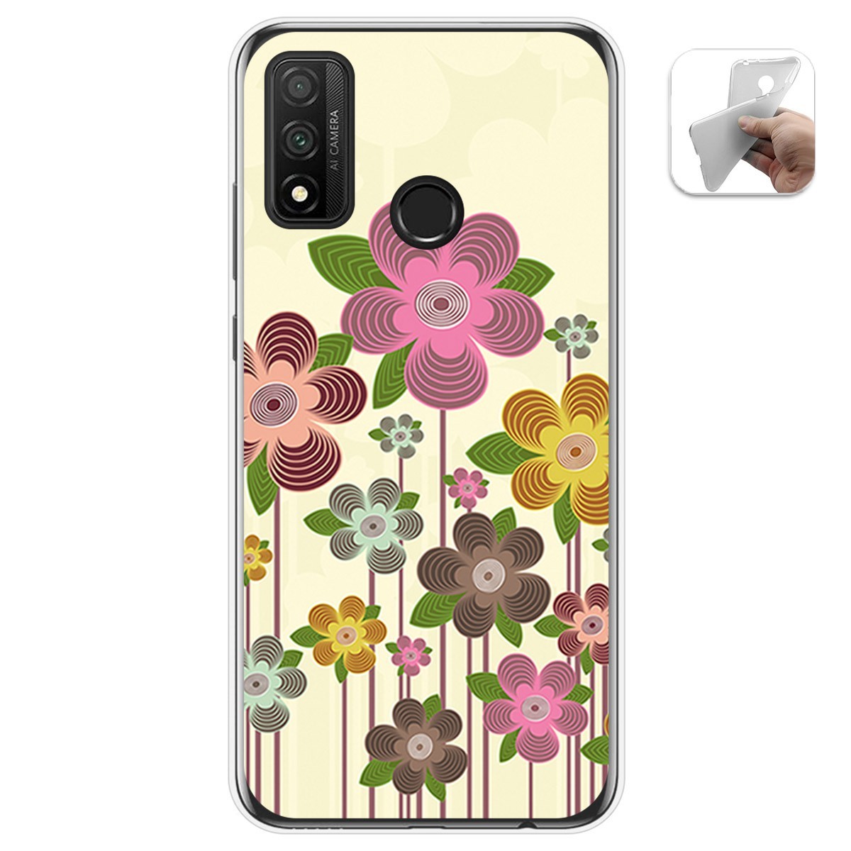 Funda Gel Tpu para Huawei P Smart 2020 diseño Primavera En Flor Dibujos
