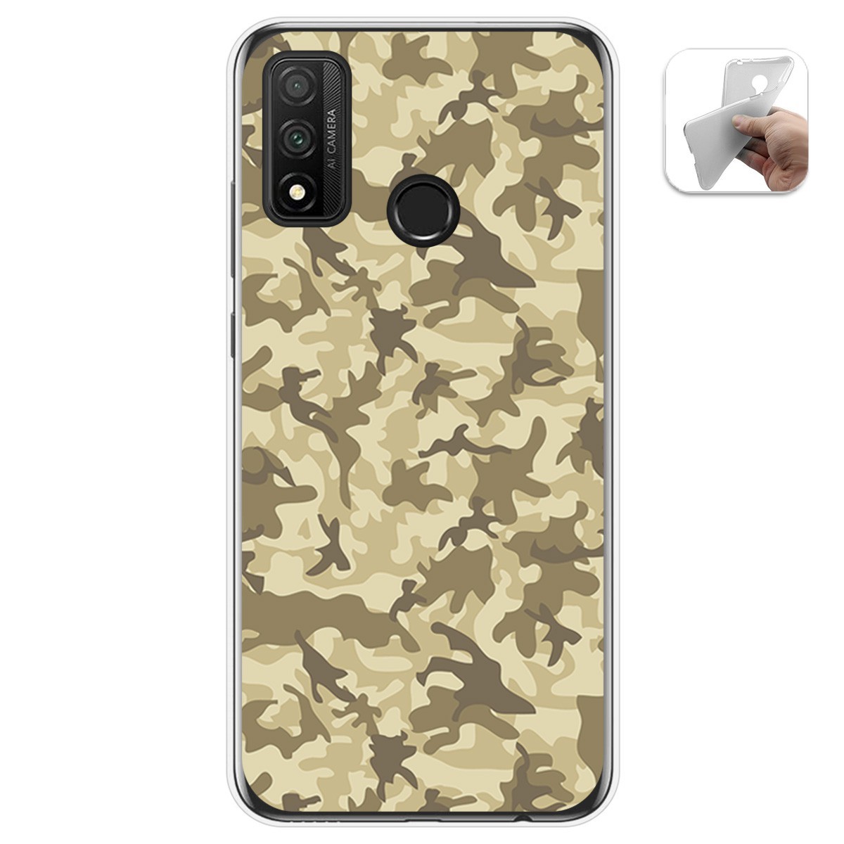 Funda Gel Tpu para Huawei P Smart 2020 diseño Sand Camuflaje Dibujos