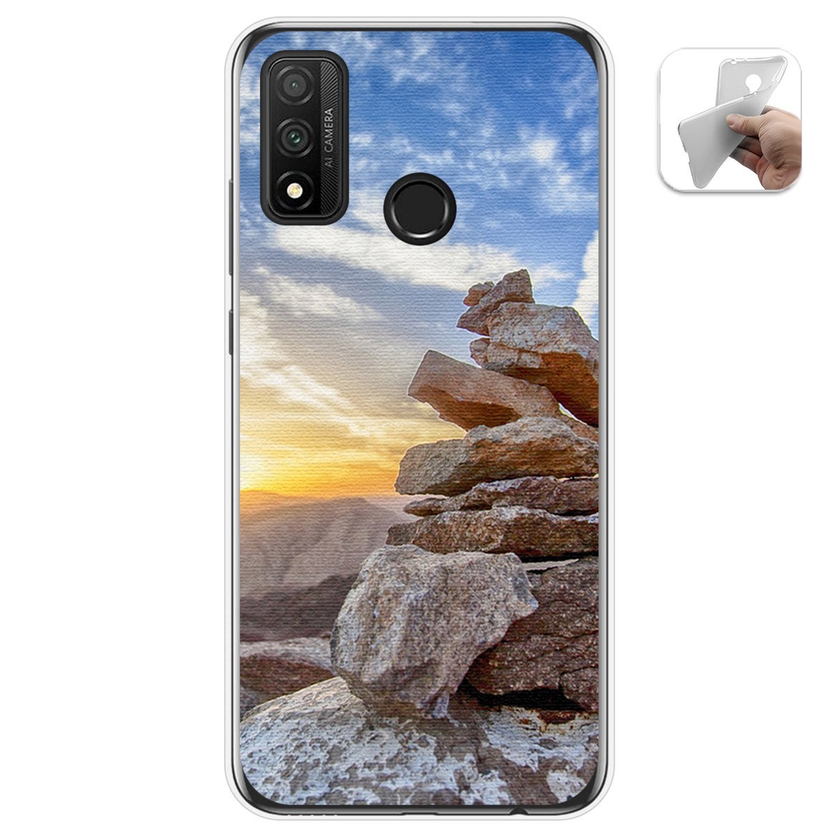 Funda Gel Tpu para Huawei P Smart 2020 diseño Sunset Dibujos