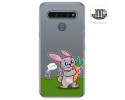 Funda Gel Transparente para Lg K61 diseño Conejo Dibujos