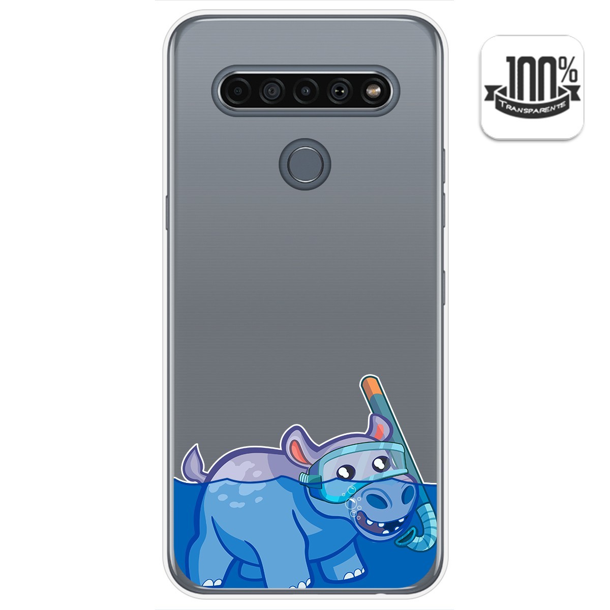 Funda Gel Transparente para Lg K61 diseño Hipo Dibujos