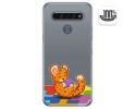 Funda Gel Transparente para Lg K61 diseño Leopardo Dibujos