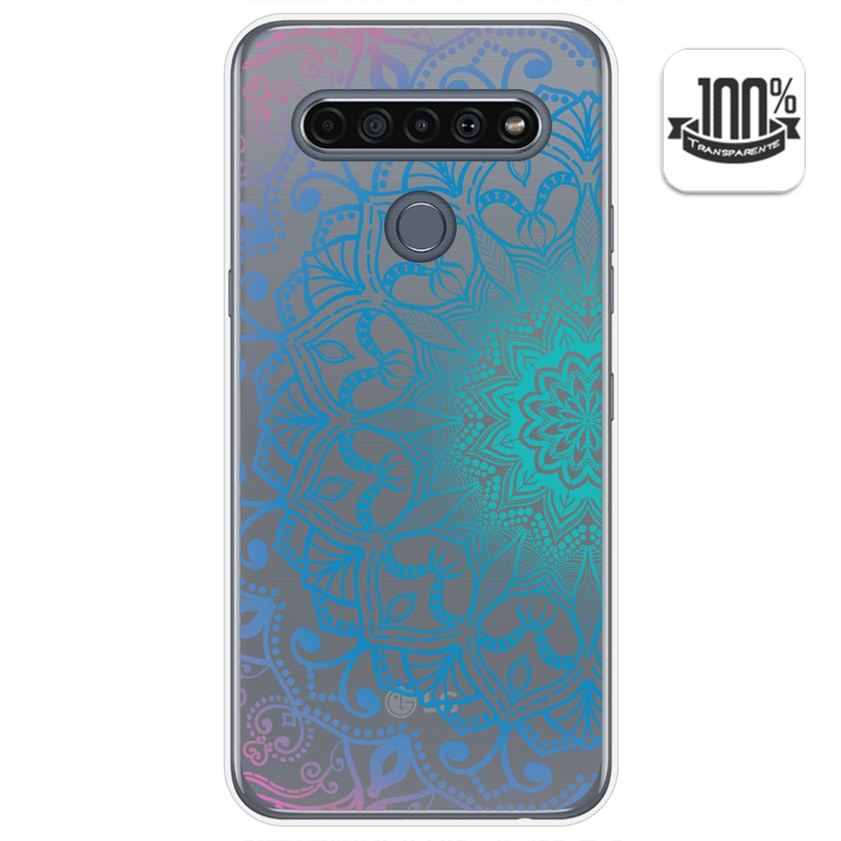 Funda Gel Transparente para Lg K61 diseño Mandala Dibujos