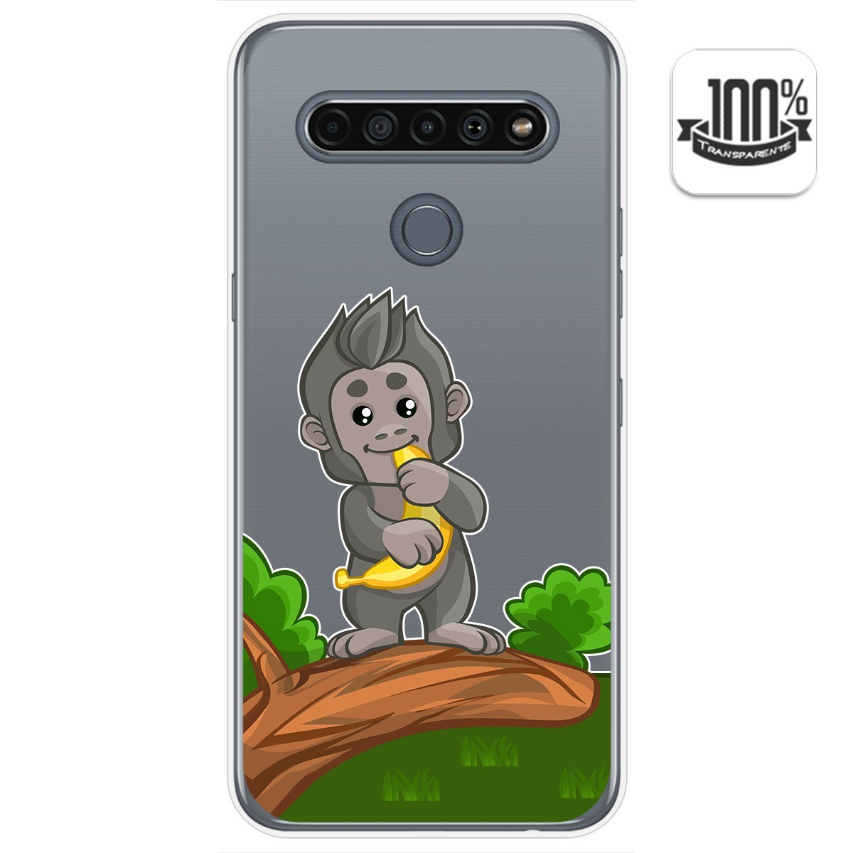 Funda Gel Transparente para Lg K61 diseño Mono Dibujos