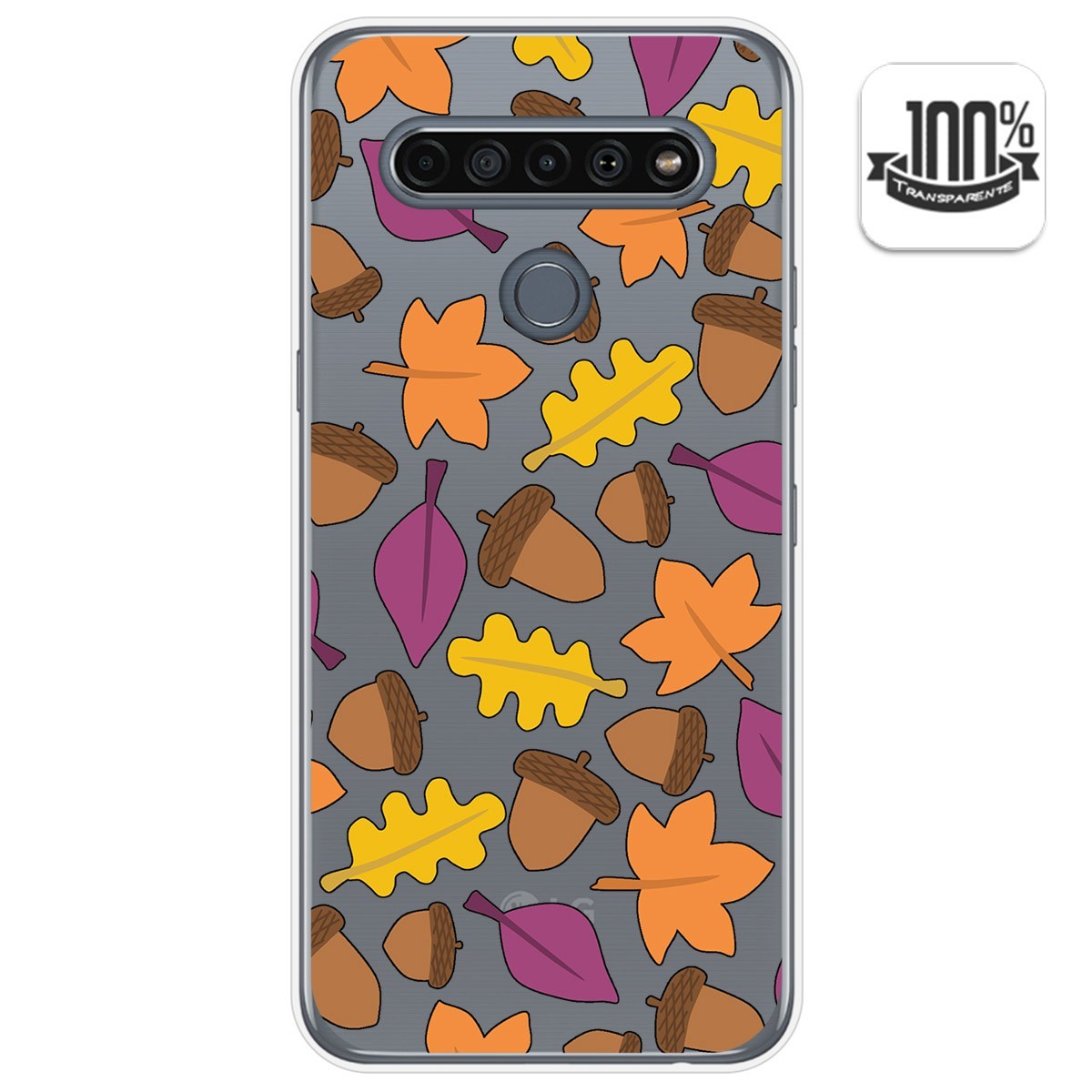 Funda Gel Transparente para Lg K61 diseño Otoño Dibujos