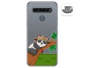 Funda Gel Transparente para Lg K61 diseño Panda Dibujos