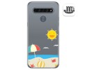 Funda Gel Transparente para Lg K61 diseño Playa Dibujos