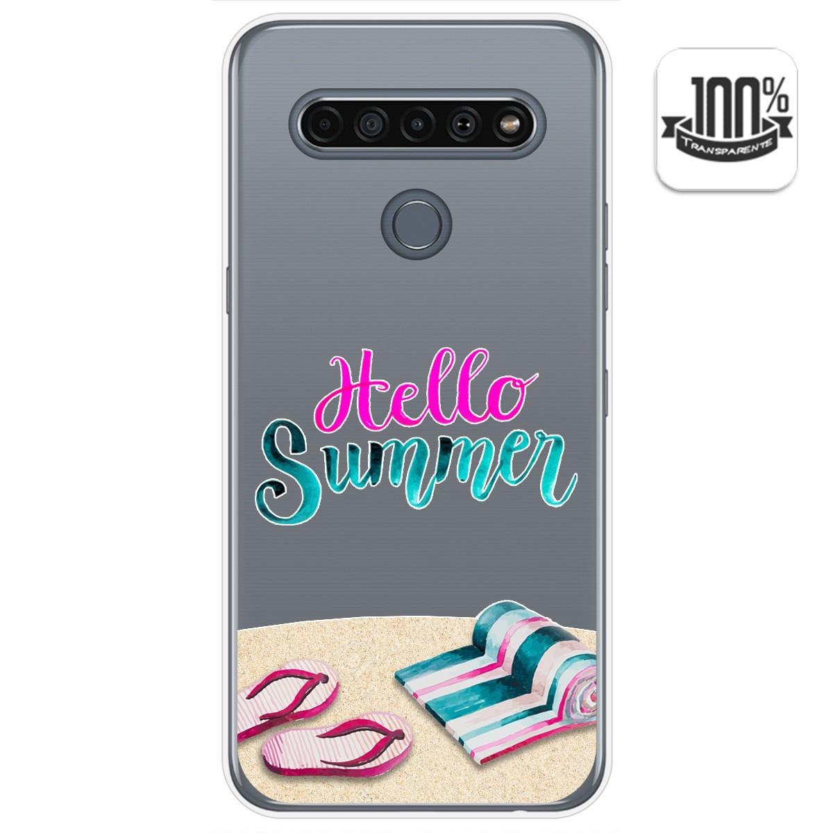 Funda Gel Transparente para Lg K61 diseño Summer Dibujos