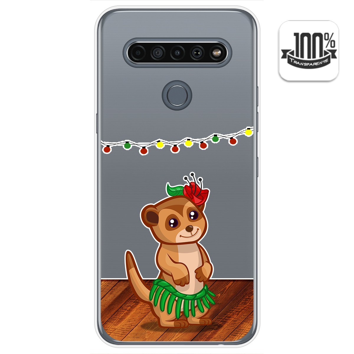 Funda Gel Transparente para Lg K61 diseño Suricata Dibujos