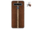Funda Gel Tpu para Lg K61 diseño Cuero 01 Dibujos