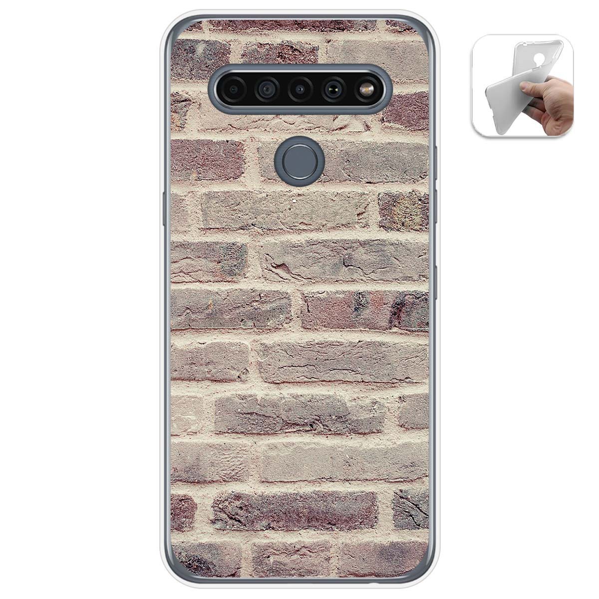 Funda Gel Tpu para Lg K61 diseño Ladrillo 01 Dibujos