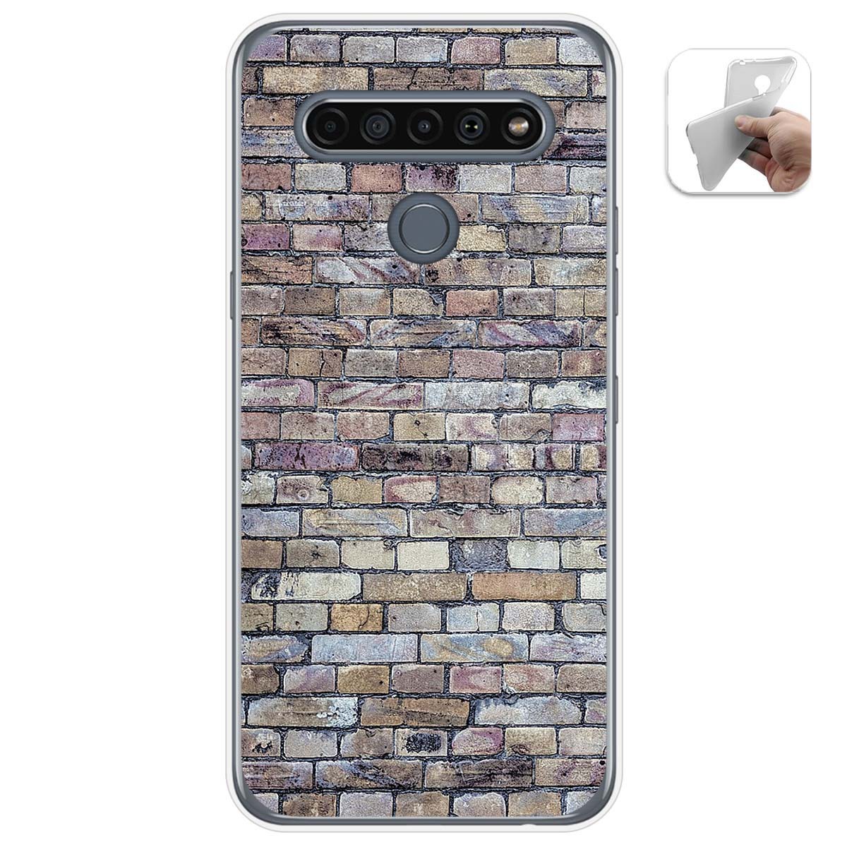 Funda Gel Tpu para Lg K61 diseño Ladrillo 02 Dibujos