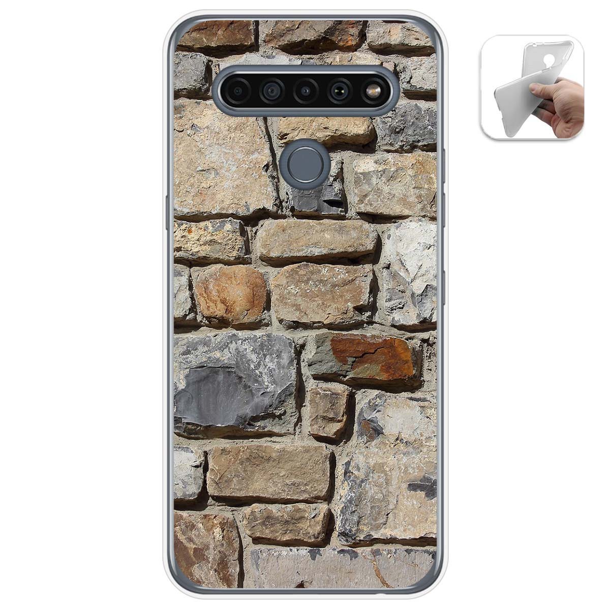 Funda Gel Tpu para Lg K61 diseño Ladrillo 03 Dibujos