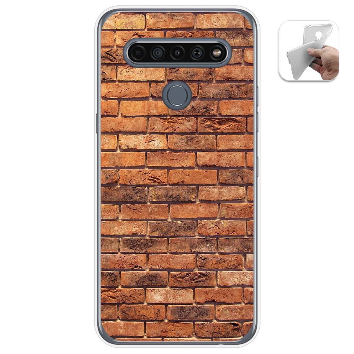 Funda Gel Tpu para Lg K61 diseño Ladrillo 04 Dibujos