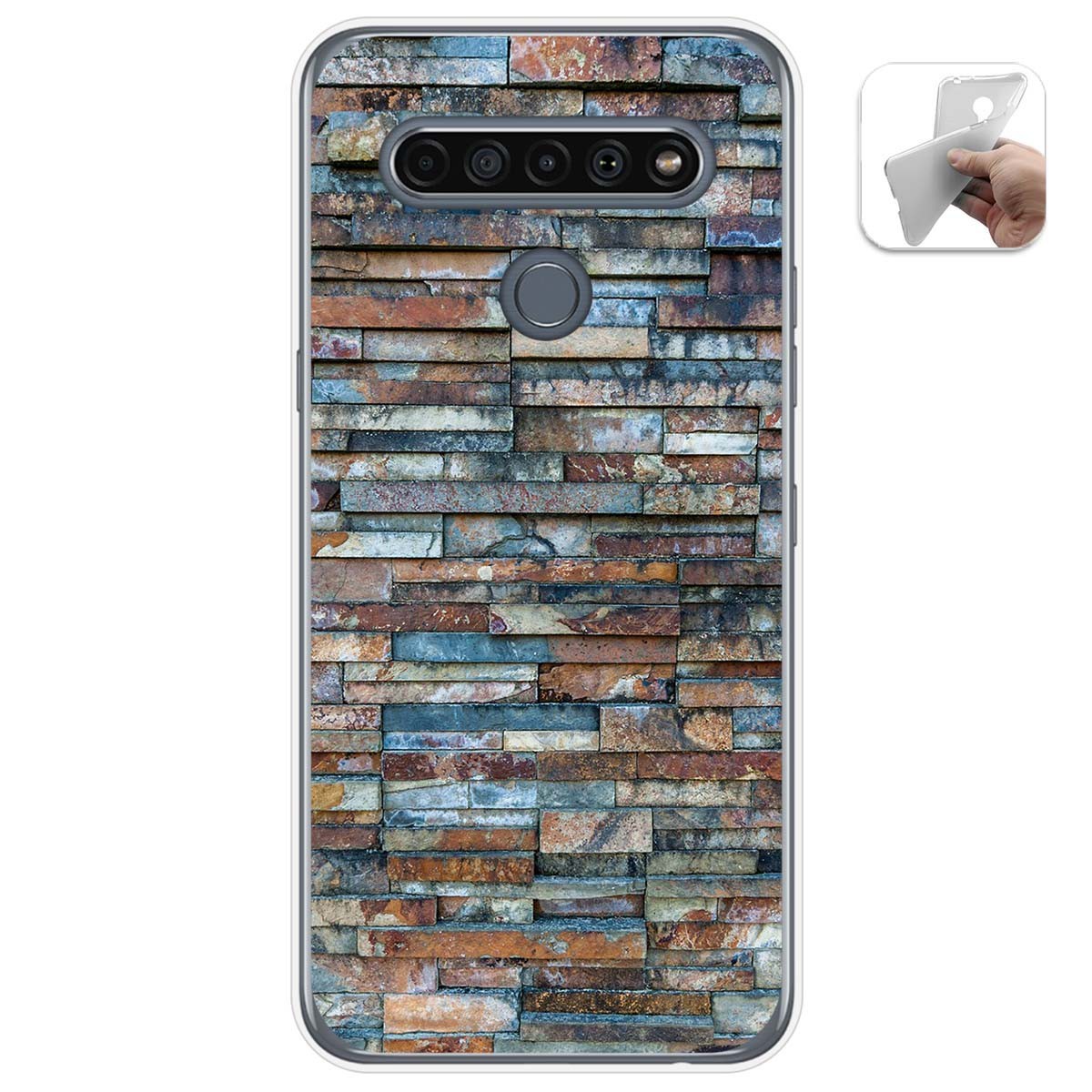 Funda Gel Tpu para Lg K61 diseño Ladrillo 05 Dibujos