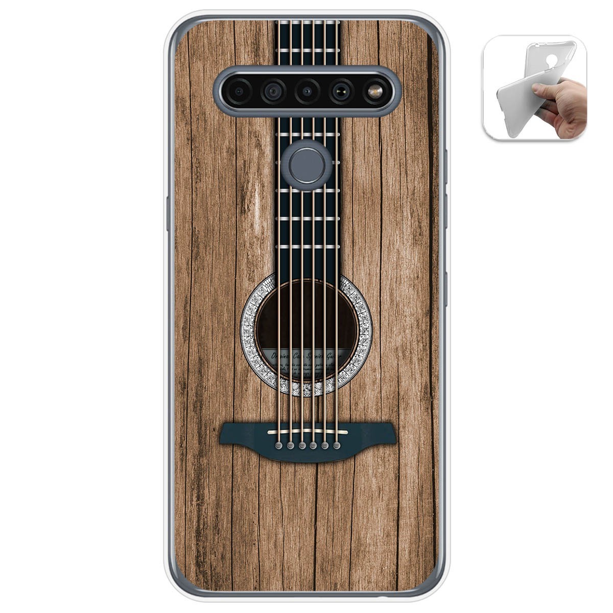 Funda Gel Tpu para Lg K61 diseño Madera 11 Dibujos