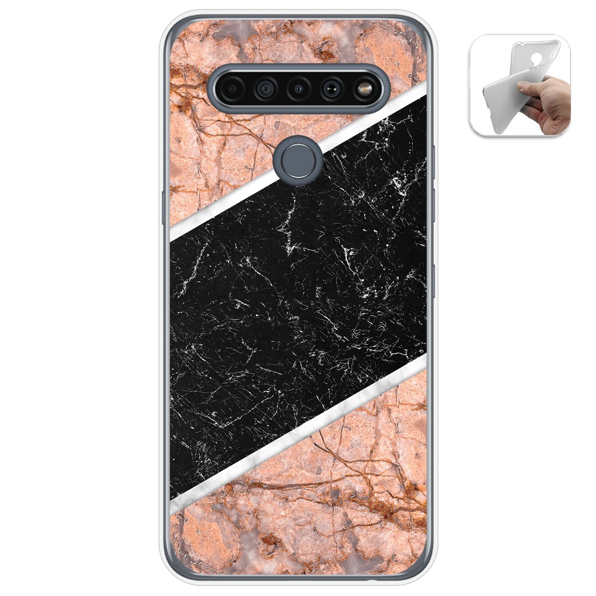 Funda Gel Tpu para Lg K61 diseño Mármol 07 Dibujos