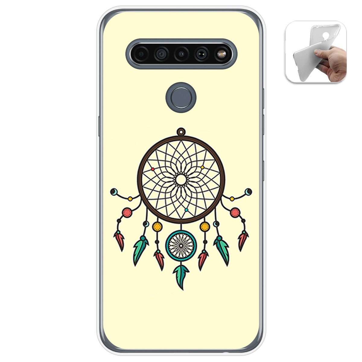Funda Gel Tpu para Lg K61 diseño Atrapasueños Dibujos