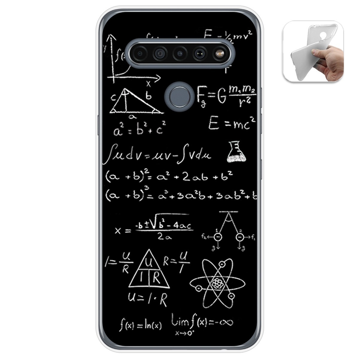 Funda Gel Tpu para Lg K61 diseño Formulas Dibujos