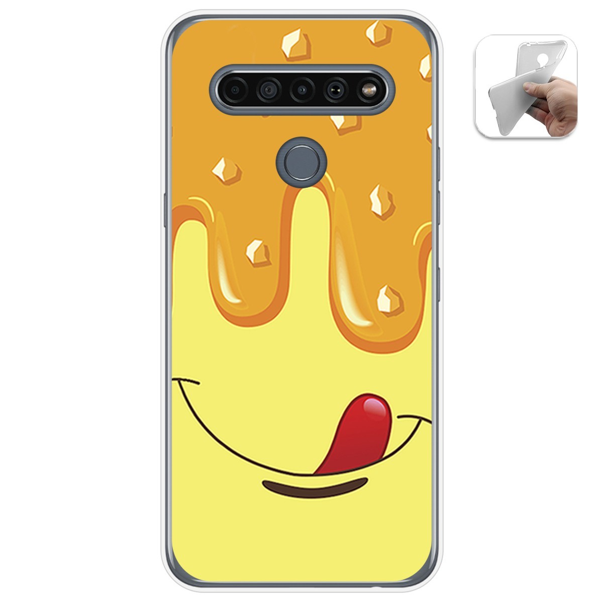 Funda Gel Tpu para Lg K61 diseño Helado Vainilla Dibujos