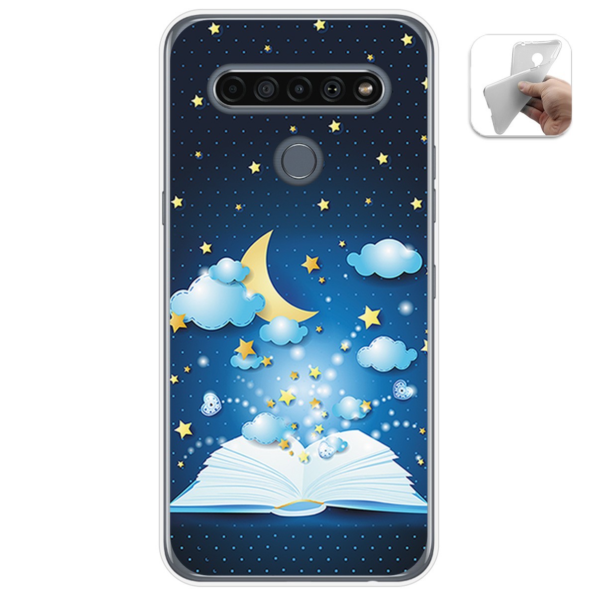 Funda Gel Tpu para Lg K61 diseño Libro Cuentos Dibujos