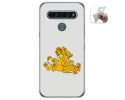 Funda Gel Tpu para Lg K61 diseño Leones Dibujos