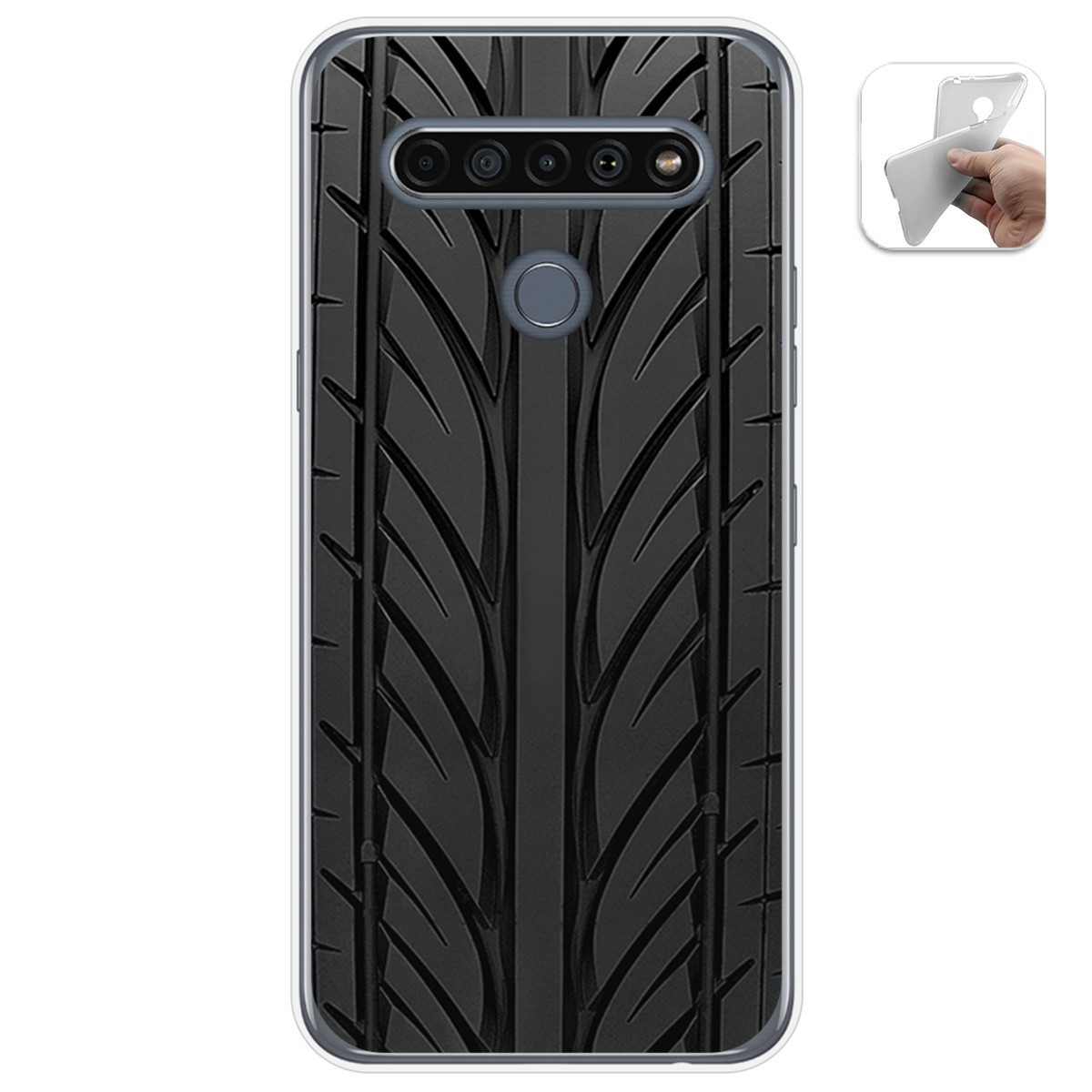 Funda Gel Tpu para Lg K61 diseño Neumatico Dibujos