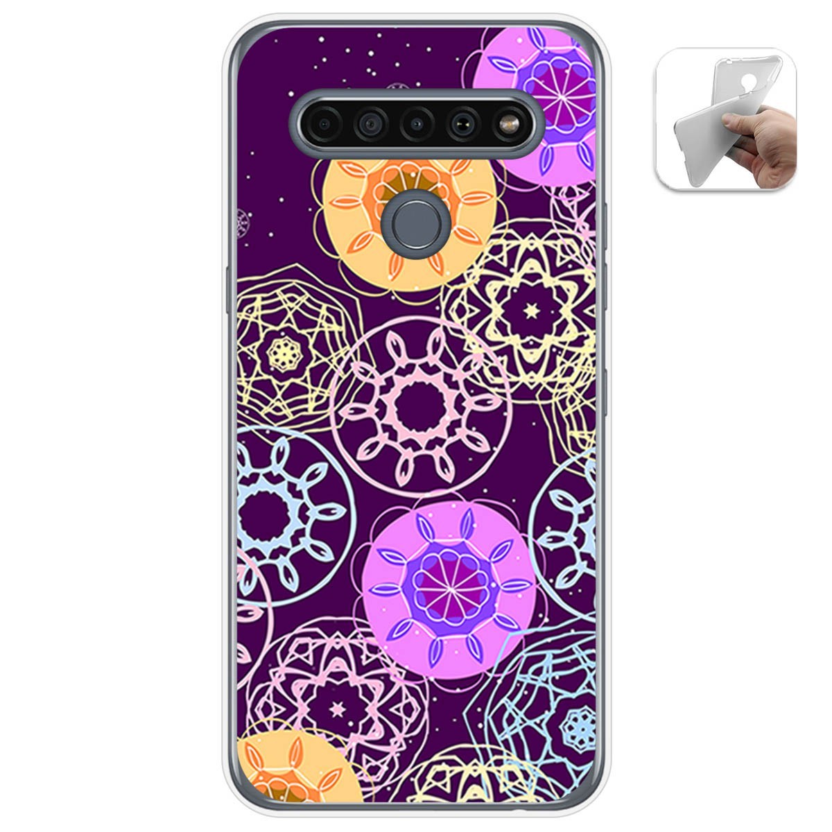 Funda Gel Tpu para Lg K61 diseño Radial Dibujos