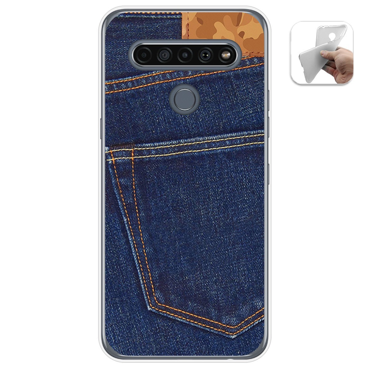 Funda Gel Tpu para Lg K61 diseño Vaquero Dibujos
