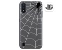 Funda Gel Transparente para Samsung Galaxy A01 diseño Araña Dibujos