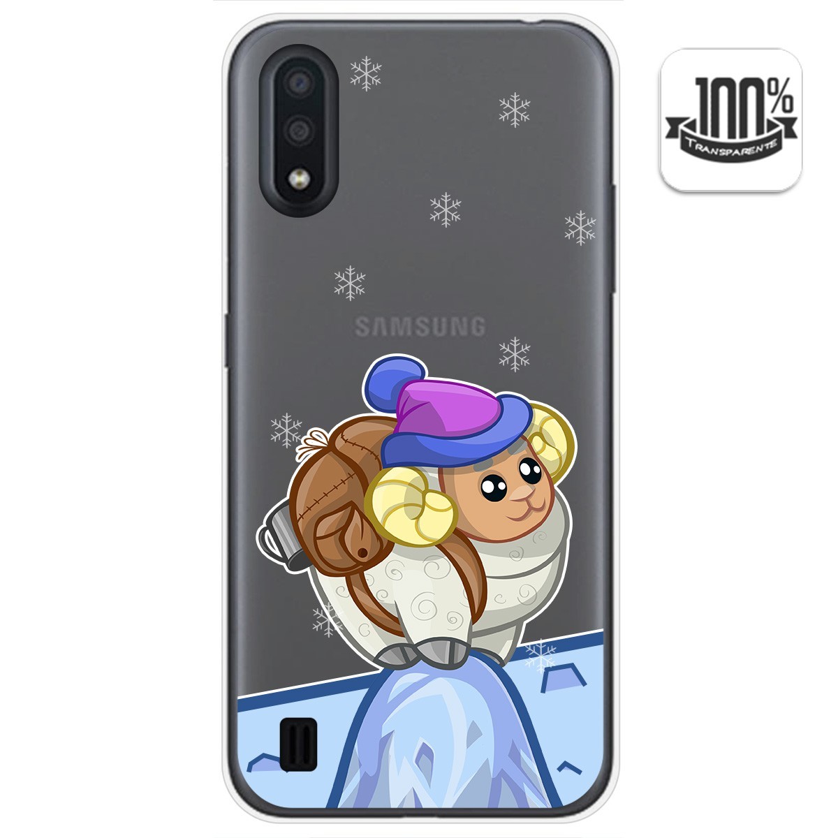 Funda Gel Transparente para Samsung Galaxy A01 diseño Cabra Dibujos