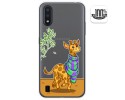 Funda Gel Transparente para Samsung Galaxy A01 diseño Jirafa Dibujos