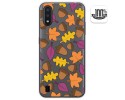 Funda Gel Transparente para Samsung Galaxy A01 diseño Otoño Dibujos