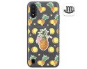 Funda Gel Transparente para Samsung Galaxy A01 diseño Piña Dibujos