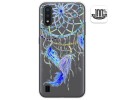 Funda Gel Transparente para Samsung Galaxy A01 diseño Plumas Dibujos