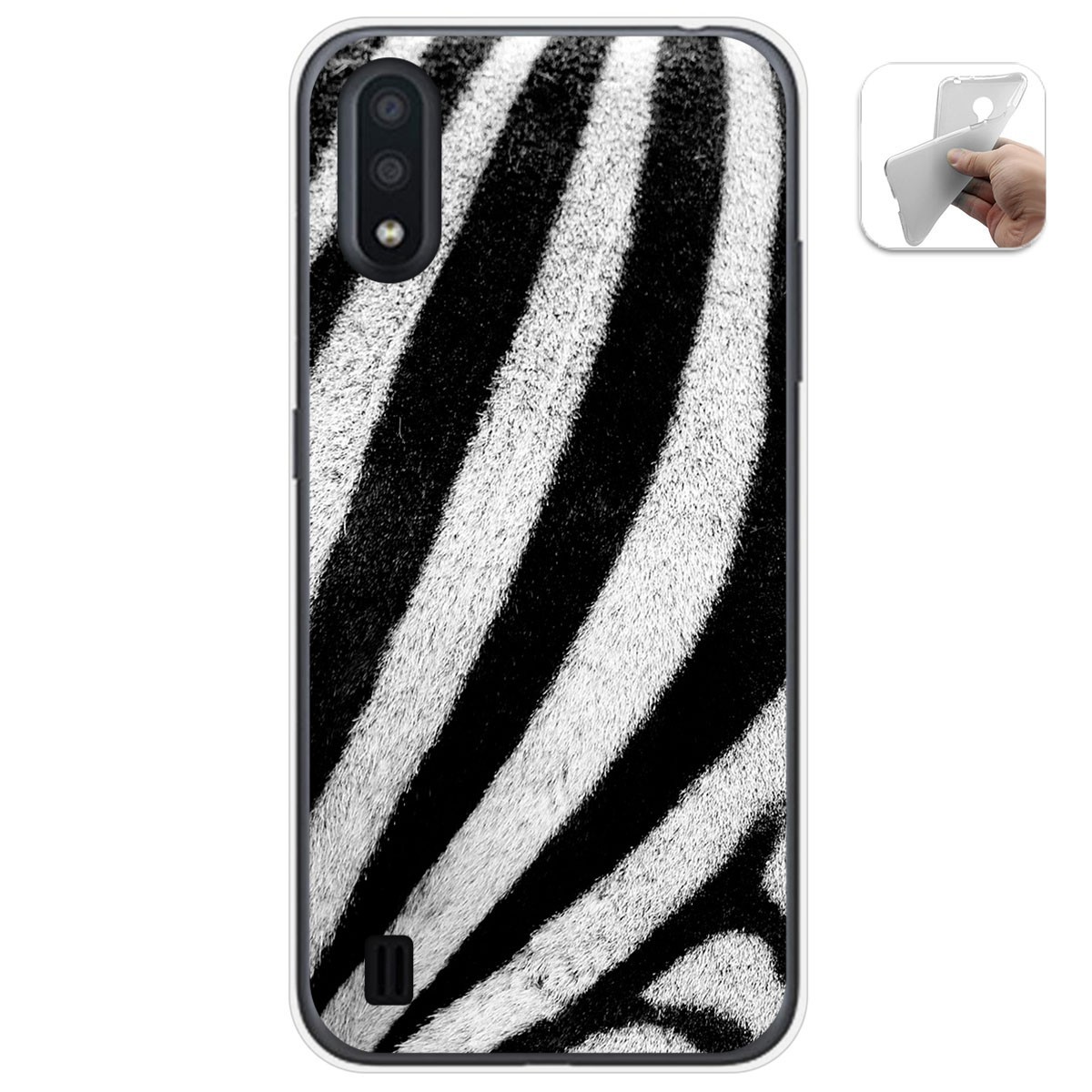 Funda Gel Tpu para Samsung Galaxy A01 diseño Animal 02 Dibujos