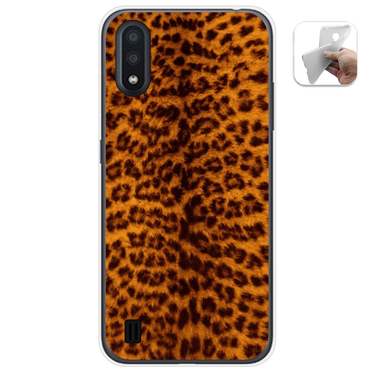 Funda Gel Tpu para Samsung Galaxy A01 diseño Animal 03 Dibujos