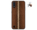 Funda Gel Tpu para Samsung Galaxy A01 diseño Cuero 01 Dibujos