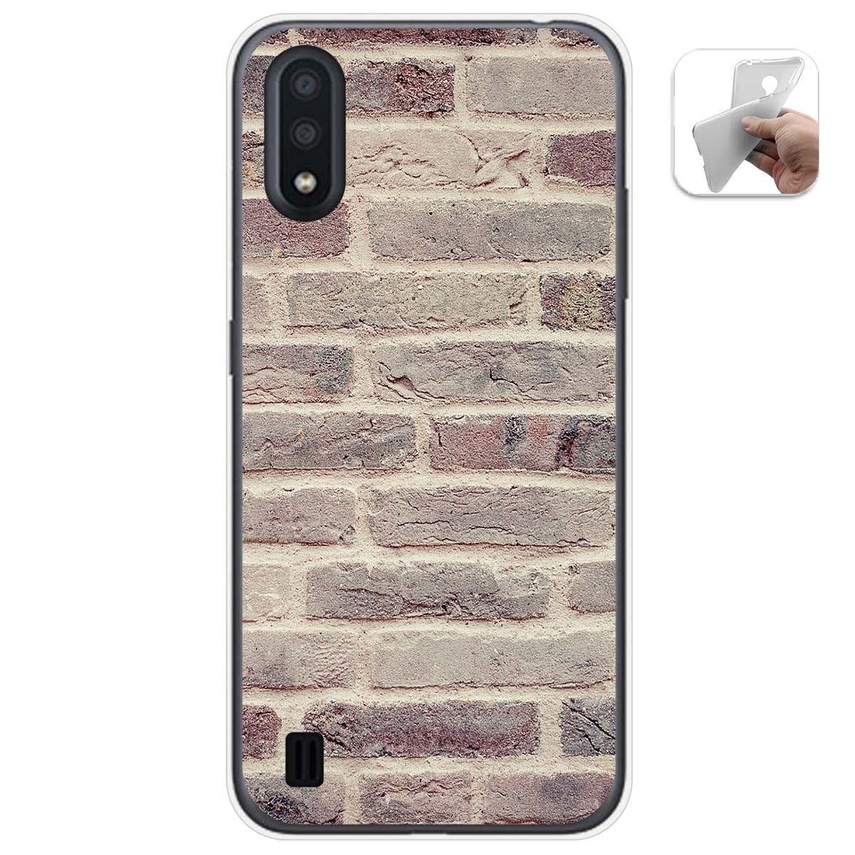 Funda Gel Tpu para Samsung Galaxy A01 diseño Ladrillo 01 Dibujos