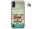 Funda Gel Tpu para Samsung Galaxy A01 diseño Madera 01 Dibujos