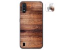 Funda Gel Tpu para Samsung Galaxy A01 diseño Madera 02 Dibujos