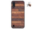 Funda Gel Tpu para Samsung Galaxy A01 diseño Madera 03 Dibujos