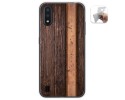 Funda Gel Tpu para Samsung Galaxy A01 diseño Madera 05 Dibujos