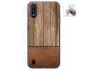 Funda Gel Tpu para Samsung Galaxy A01 diseño Madera 09 Dibujos