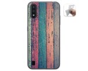 Funda Gel Tpu para Samsung Galaxy A01 diseño Madera 10 Dibujos