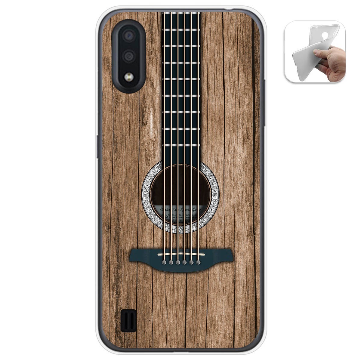 Funda Gel Tpu para Samsung Galaxy A01 diseño Madera 11 Dibujos