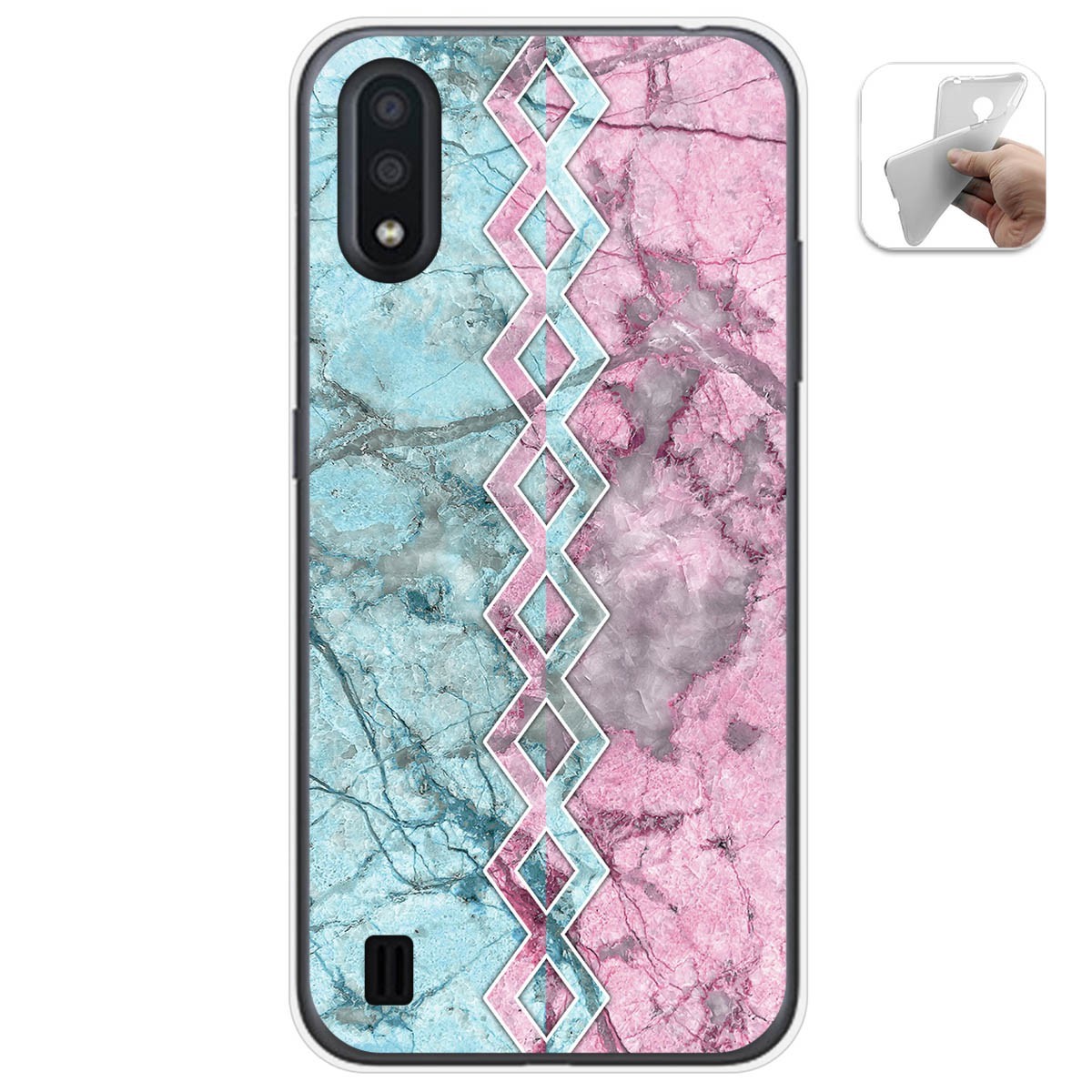 Funda Gel Tpu para Samsung Galaxy A01 diseño Mármol 08 Dibujos
