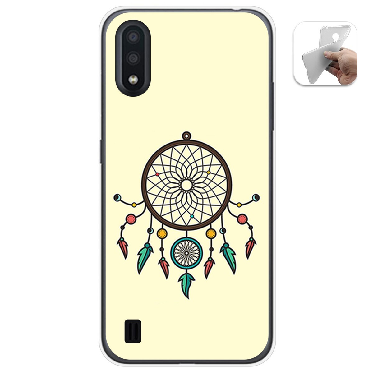 Funda Gel Tpu para Samsung Galaxy A01 diseño Atrapasueños Dibujos