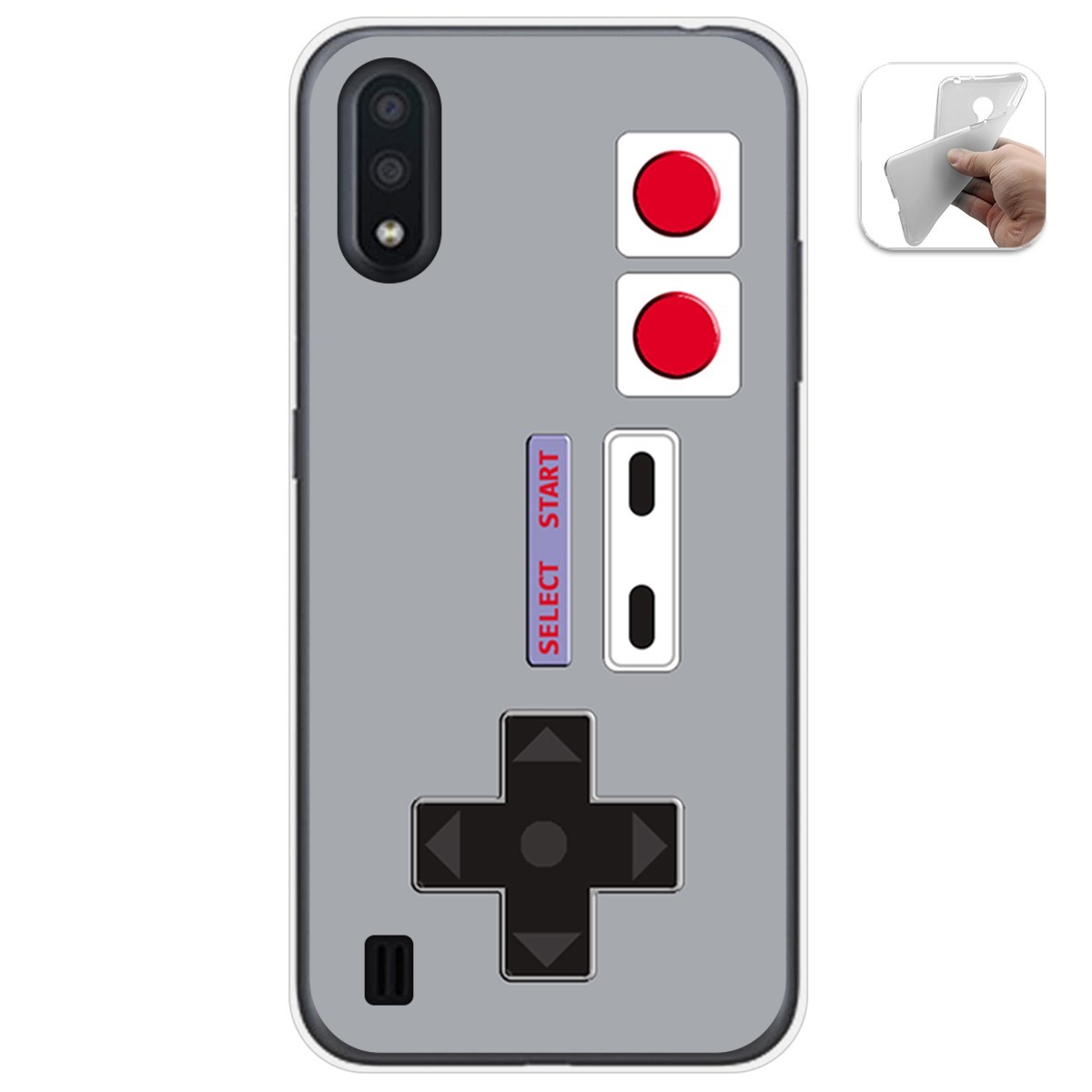 Funda Gel Tpu para Samsung Galaxy A01 diseño Consola Dibujos