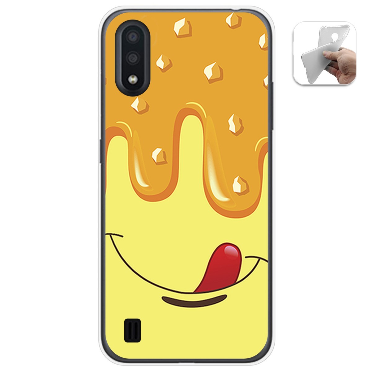 Funda Gel Tpu para Samsung Galaxy A01 diseño Helado Vainilla Dibujos